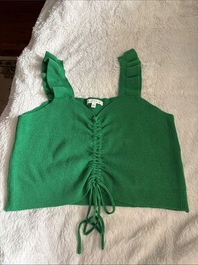 💚BAEVELY RIBBED KNIT CROPPED TOP in Size Large